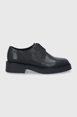 Vagabond Shoemakers Półbuty skórzane damskie kolor czarny na platformie