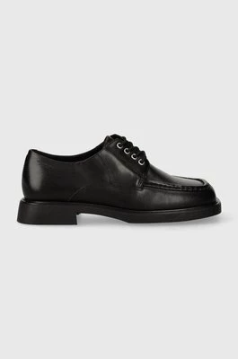 Vagabond Shoemakers półbuty skórzane JACLYN damskie kolor czarny na płaskim obcasie 5638.201.20