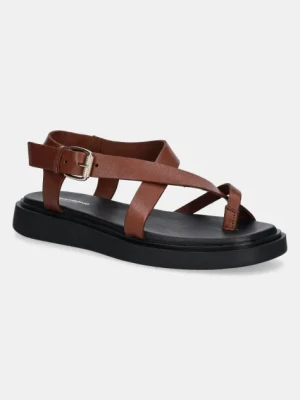 Vagabond Shoemakers sandały skórzane CONNIE damskie kolor brązowy 5957-001-27