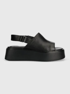 Vagabond Shoemakers sandały skórzane COURTNEY damskie kolor czarny na platformie 5534.001.92