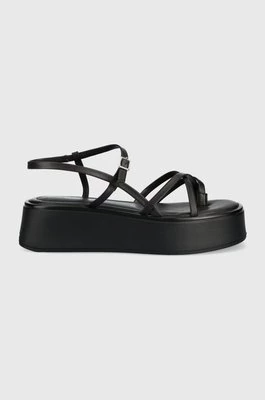 Vagabond Shoemakers sandały skórzane COURTNEY damskie kolor czarny na platformie 5334-701-92