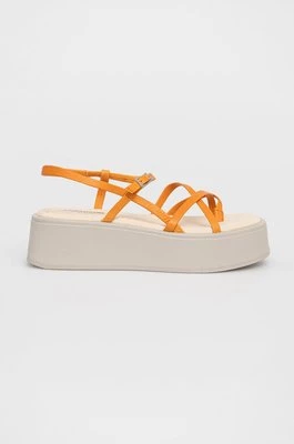 Vagabond Shoemakers sandały skórzane COURTNEY damskie kolor pomarańczowy