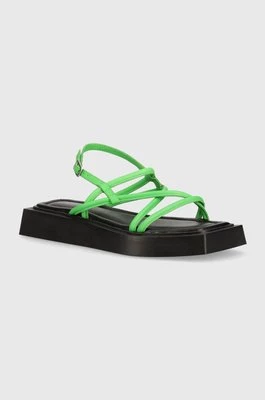 Vagabond Shoemakers sandały skórzane EVY damskie kolor zielony 5336-101-55