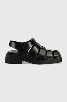 Vagabond Shoemakers sandały skórzane EYRA damskie kolor czarny na platformie