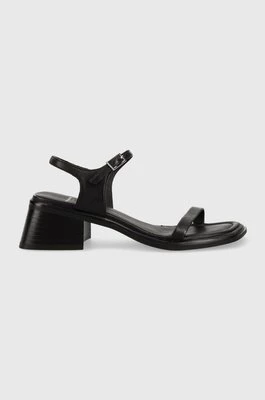 Vagabond Shoemakers sandały skórzane INES damskie kolor czarny na słupku 5311-101-20