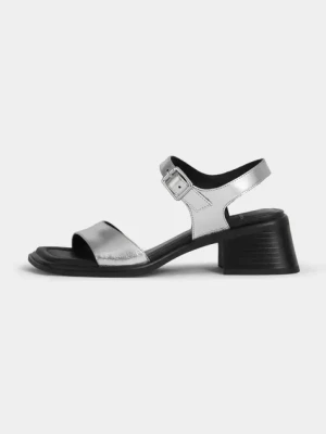 Vagabond Shoemakers sandały skórzane INES kolor srebrny 5911-083-79