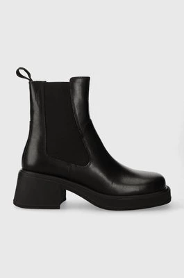 Vagabond Shoemakers sztyblety skórzane DORAH damskie kolor czarny na słupku 5642.001.20