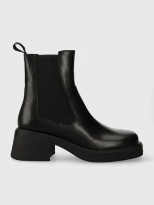 Vagabond Shoemakers sztyblety skórzane DORAH damskie kolor czarny na słupku 5642.001.20
