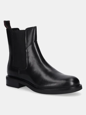 Vagabond Shoemakers sztyblety skórzane FREYA kolor czarny na płaskim obcasie 6006-101-20