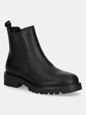 Vagabond Shoemakers sztyblety skórzane KENOVA damskie kolor czarny na płaskim obcasie 6041-009-21