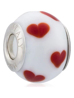VALENTINA BEADS Szklany charms w kolorze biało-czerwonym rozmiar: onesize