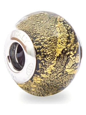 VALENTINA BEADS Szklany charms w kolorze złoto-czarnym rozmiar: onesize