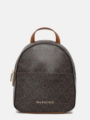 Valentino Bags plecak damski kolor brązowy mały wzorzysty VBS8GT20