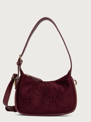 Valentino Bags torebka crossbody damska SAMBA VELVET bordowy