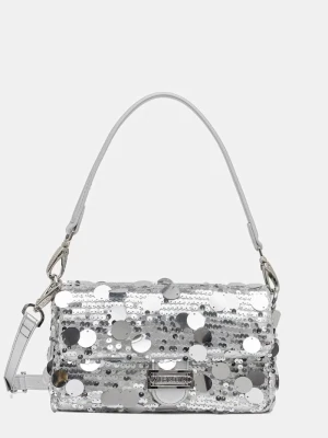 Valentino Bags torebka crossbody damska SLEET srebrny
