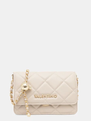 Valentino Bags torebka crossbody damska z imitacji skóry beżowy