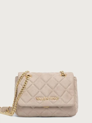 Valentino Bags torebka crossbody damska z imitacji zamszu OCARINA SUEDE beżowy