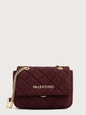 Valentino Bags torebka crossbody damska z imitacji zamszu OCARINA SUEDE bordowy