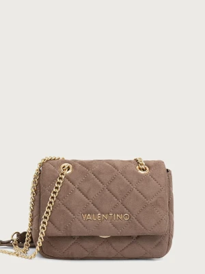 Valentino Bags torebka crossbody damska z imitacji zamszu OCARINA SUEDE brązowy