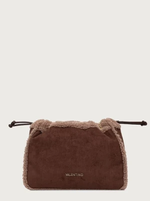 Valentino Bags torebka shopper damska z imitacji zamszu MAX brązowy