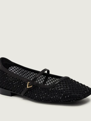 Valentino Baleriny CRYSTAL | z dodatkiem skóry