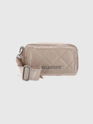 VALENTINO Beżowa pikowana torebka ocarina recycle haversack Valentino by Mario Valentino