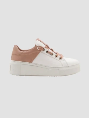 VALENTINO Biało-różowe sneakersy Baraga S Sneaker Lace-U, Rozmiar 37 Valentino by Mario Valentino