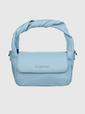 VALENTINO Błękitna mała gładka torebka ze skręconą rączką lemonade satchel Valentino by Mario Valentino