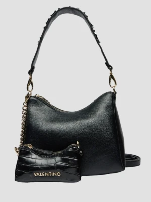 VALENTINO Czarna damska torebka Kalimba Hobo Bag z saszetką Valentino by Mario Valentino