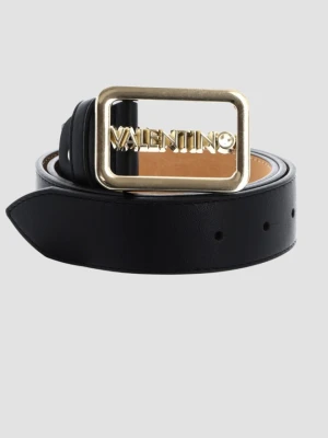 VALENTINO Czarny pasek damski Around Plaque Buckle Belt, Rozmiar L Valentino by Mario Valentino