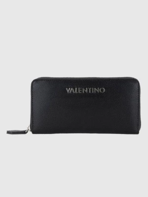 VALENTINO Duży czarny portfel Divina Zip Around Wallet Valentino by Mario Valentino