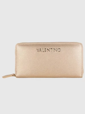 VALENTINO Duży złoty portfel Divina Zip Around Wallet Valentino by Mario Valentino