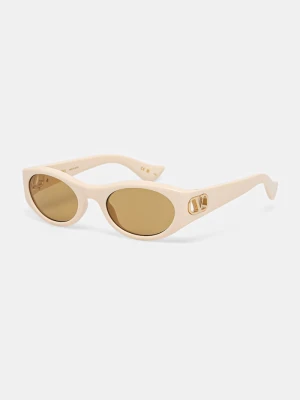 Valentino Eyewear okulary przeciwsłoneczne damskie beżowy