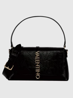 VALENTINO Logowana czarna torebka Lio Re Flap Bag Valentino by Mario Valentino