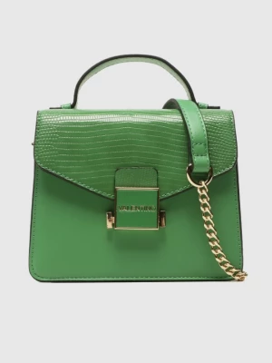 VALENTINO Mały zielony kuferek z logo carrie satchel Valentino by Mario Valentino
