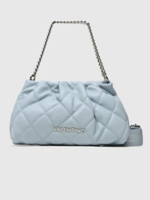 VALENTINO Marszczona pikowana błękitna torebka ocarina recycle pochette Valentino by Mario Valentino