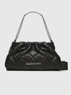 VALENTINO Marszczona pikowana czarna torebka ocarina recycle pochette Valentino by Mario Valentino