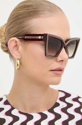 Valentino okulary przeciwsłoneczne V - GRACE damskie kolor bordowy VLS-126B