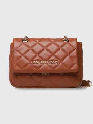 VALENTINO Pikowana mała brązowa torebka ocarina satchel Valentino by Mario Valentino