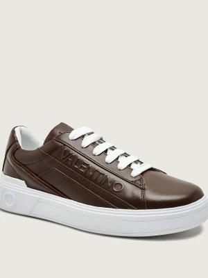 Valentino Skórzane sneakersy Rey brązowy