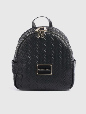Zdjęcie produktu VALENTINO Tłoczony czarny plecak z logo sunny re backpack Valentino by Mario Valentino