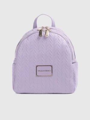 VALENTINO Tłoczony fioletowy plecak z logo sunny re backpack Valentino by Mario Valentino