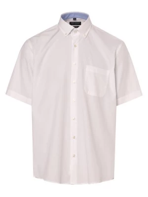 Van Graaf Koszula męska - Łatwe prasowanie Mężczyźni Regular Fit Bawełna biały jednolity,
