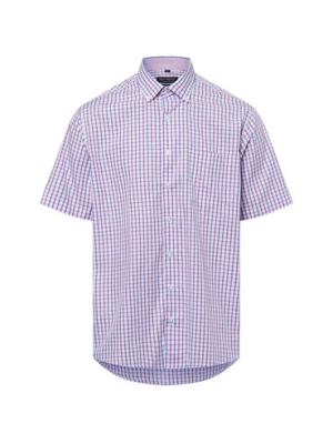 Van Graaf Męska koszula casual Mężczyźni Regular Fit Bawełna lila|niebieski|biały w kratkę,