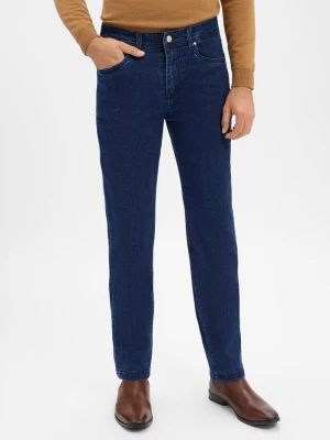 Van Graaf Męskie jeansy o regularnym kroju - Melvin Mężczyźni niebieski jednolity,