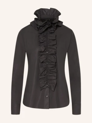 Van Laack Bluzka Bathia Z Odpinanym Kołnierzem schwarz