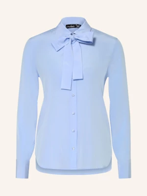 Van Laack Bluzka Jedwabna Vl-Cellai-Xx Ze Zdejmowaną Kokardą blau