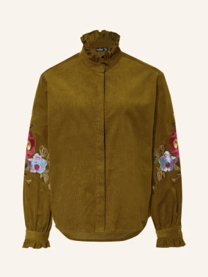 Van Laack Bluzka Koszulowa Vl-Azitea-E Z Sztruksu beige