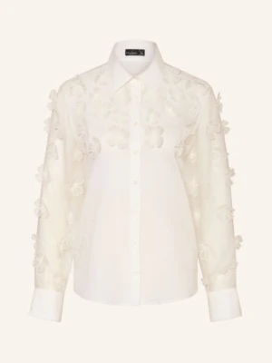 Van Laack Bluzka Koszulowa Vl-Celly-Fappl Z Mieszanki Materiałów weiss