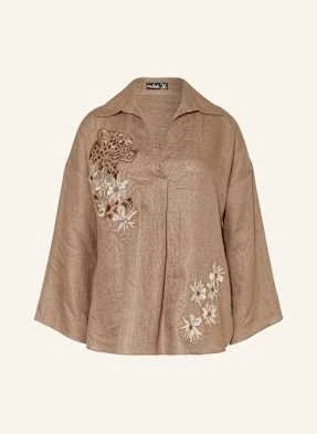 Van Laack Bluzka Vl-Adzela-Sve Z Lnu beige